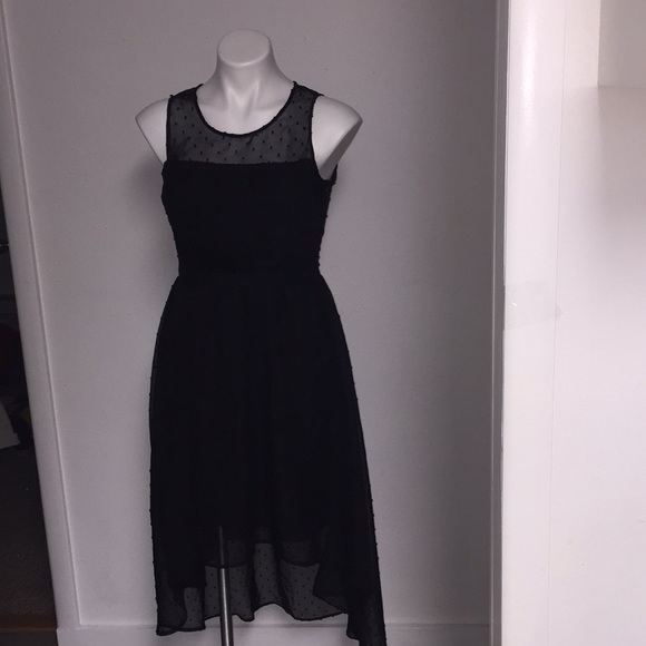 Rickis Black High Low Dress Sz 4 - Picture 1 of 6